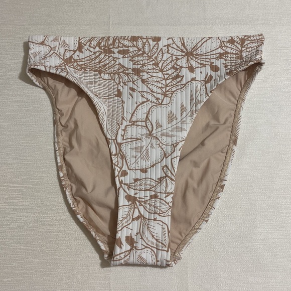 PILYQ Women's Laguna Palms Hillary High Waist Bikini Bottom Size S - Picture 1 of 4